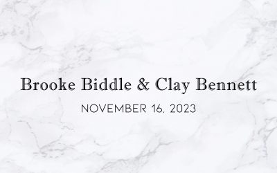 Brooke Biddle & Clay Bennett — Wedding Date: November 16,  2023