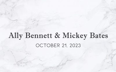 Ally Bennett & Mickey Bates — Wedding Date: October 21, 2023